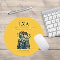 Thumbnail for Lhasa Gonggar International Airport (LXA) design on yellow round mouse pad