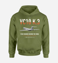 Thumbnail for Vickers VC10 K.3 design on green army double-side hoodie, single-side print