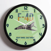 Thumbnail for F-4D Phantom II design on light green framed wall clock