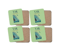 Thumbnail for Yakutat Airport (YAK) design on light green 4 pieces set coaster