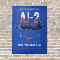 Thumbnail for AJ-2 Savage Tanker vertical canvas print - no frame - blue background