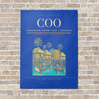 Thumbnail for Cadjehoun Airport COO — Cotonou vertical canvas print - no frame - blue background