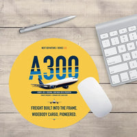 Thumbnail for Airbus A300F4-203 design on yellow round mouse pad