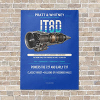 Thumbnail for JT8D vertical canvas print - no frame - blue background