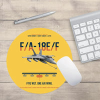 Thumbnail for F A-18E F Buddy Tanker design on yellow round mouse pad