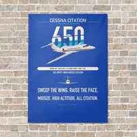 Thumbnail for Cessna Citation 650 - Citation III vertical canvas print - no frame - blue background