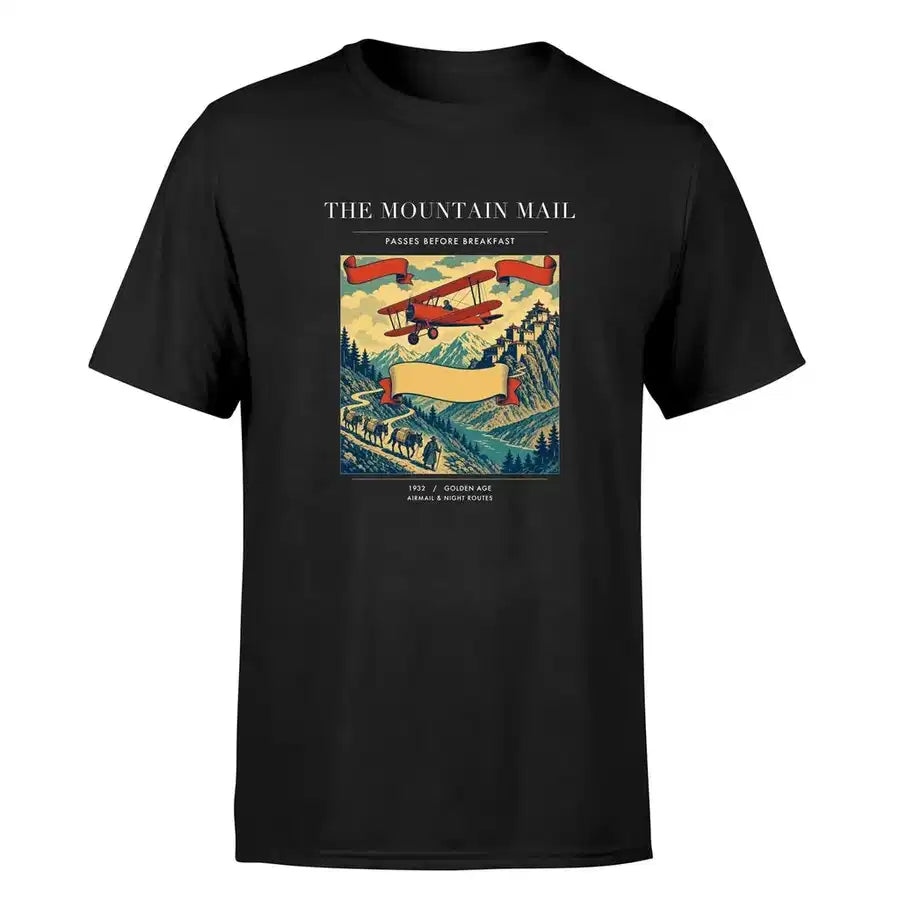 VINTAGE G4038 - The Mountain Mail - Premium T-Shirt design on black premium t shirt