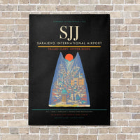 Thumbnail for Sarajevo International Airport SJJ - Canvas No Frame - Black