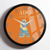 Thumbnail for Kodiak Airport ADQ Wall-Clock Framed - Orange