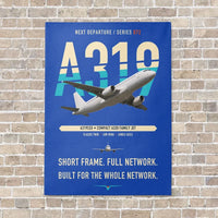 Thumbnail for Airbus A319ceo vertical canvas print - no frame - blue background