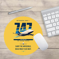 Thumbnail for Boeing 747-400 Dreamlifter design on yellow round mouse pad