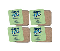 Thumbnail for Boeing 737-900ER design on light green 4 pieces set coaster