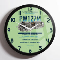 Thumbnail for PW127M design on light green framed wall clock