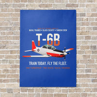 Thumbnail for T-6B Texan II Naval Aviator Training vertical canvas print - no frame - blue background