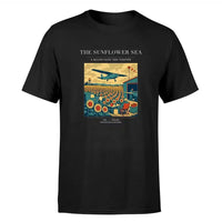 Thumbnail for VINTAGE G4391 - The Sunflower Sea - Premium T-Shirt design on black premium t shirt