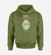 Thumbnail for Montpellier–Méditerranée Airport (MPL) design on green army hoodie single-side print