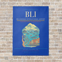 Thumbnail for Bellingham International Airport BLI - Canvas No Frame - Blue