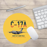 Thumbnail for C-17A Globemaster III design on yellow round mouse pad