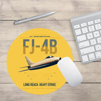 Thumbnail for FJ-4B Fury design on yellow round mouse pad