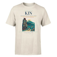 Thumbnail for Norman Manley International Airport (KIN) T-Shirt single-side front print in Beige | norman-manley-international-airport-kin-double-side-t-shirt