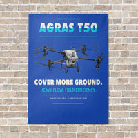 Thumbnail for DJI Agras T50 vertical canvas print - no frame - blue background