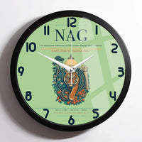 Thumbnail for Dr. Babasaheb Ambedkar International Airport (NAG) design on light green framed wall clock