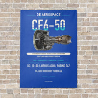 Thumbnail for CF6-50 vertical canvas print - no frame - blue background