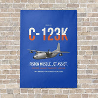 Thumbnail for C-123K Provider vertical canvas print - no frame - blue background