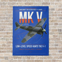 Thumbnail for Hawker Tempest Mk V vertical canvas print - no frame - blue background