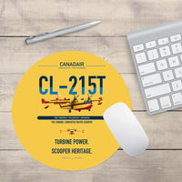 Thumbnail for Canadair CL-215T design on yellow round mouse pad