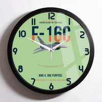 Thumbnail for F-16C Fighting Falcon Nine G One Purpose design on light green framed wall clock