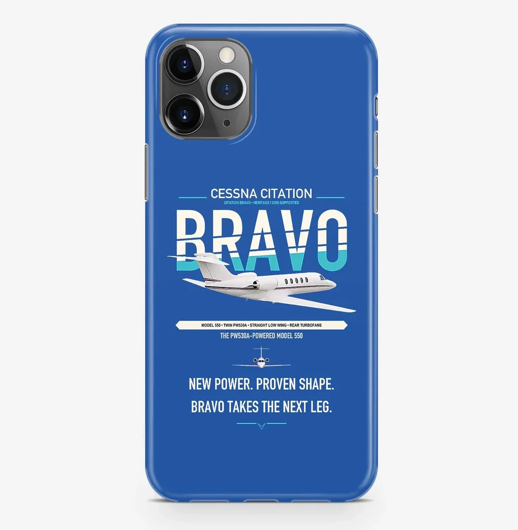 Cessna Citation Bravo design on blue magsafe iphone case, for iPhone Pro Max