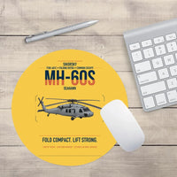 Thumbnail for Sikorsky MH-60S Seahawk design on yellow round mouse pad