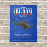 Thumbnail for Sikorsky UH-60M Black Hawk vertical canvas print - no frame - blue background