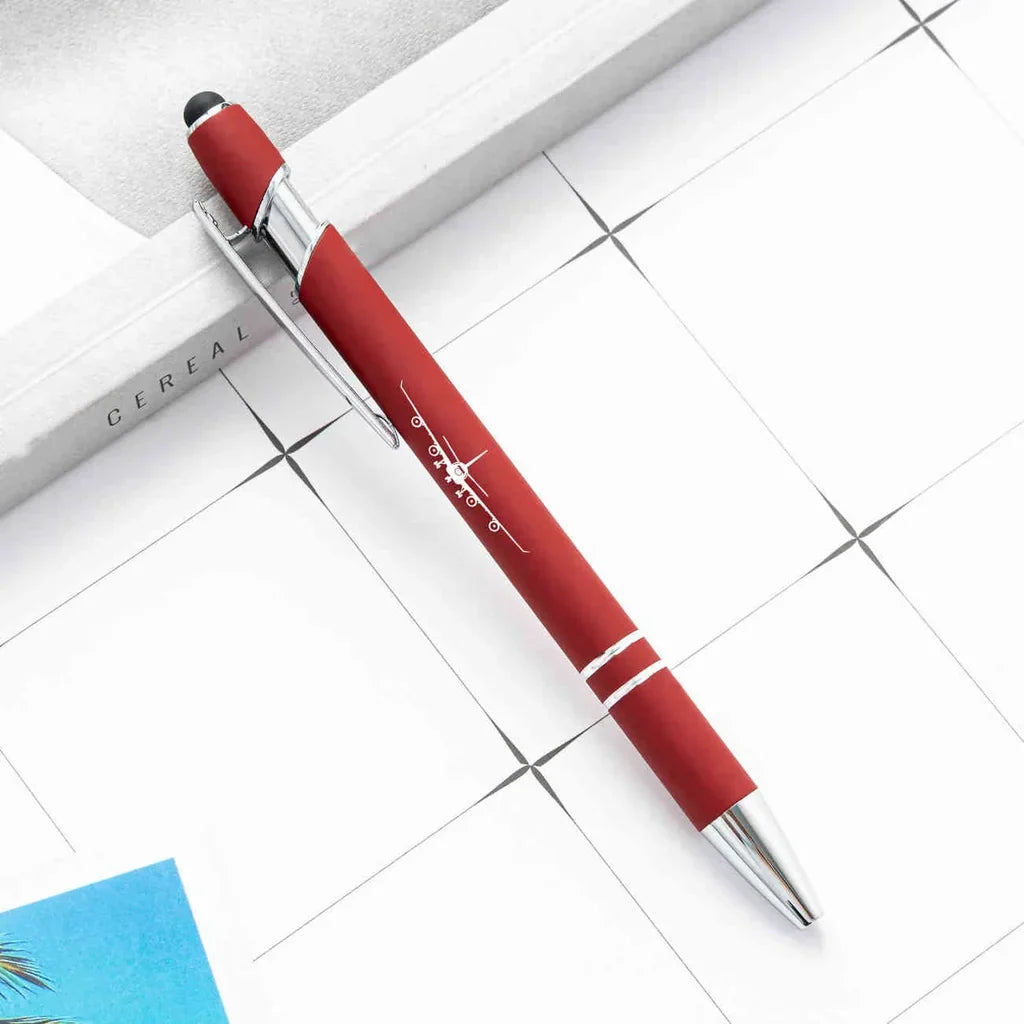 Airbus A340 Silhouette touch pen - wine red
