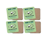 Thumbnail for DJI Mini 4 Pro design on light green 4 pieces set coaster