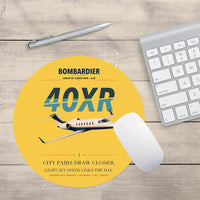 Thumbnail for Bombardier Learjet 40XR design on yellow round mouse pad