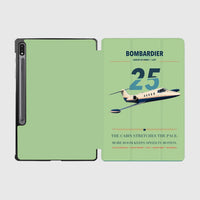 Thumbnail for Bombardier Learjet 25 design on light green samsung tablet tablet case