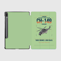 Thumbnail for Leonardo CH-149 Cormorant design on light green samsung tablet tablet case