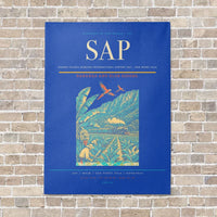Thumbnail for Ramón Villeda Morales International Airport SAP — San Pedro Sula vertical canvas print - no frame - blue background