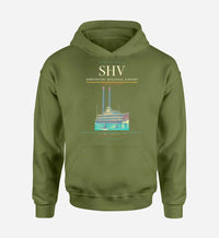 Thumbnail for Shreveport Regional Airport (SHV) design on green army hoodie single-side print