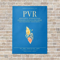Thumbnail for Aeropuerto Internacional Licenciado Gustavo Diaz Ordaz PVR - Canvas Framed - Turquoise