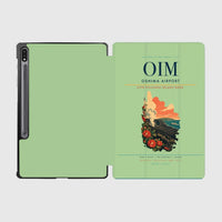 Thumbnail for Oshima Airport (OIM) design on light green samsung tablet tablet case