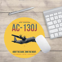 Thumbnail for AC-130J Ghostrider design on yellow round mouse pad