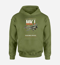 Thumbnail for Fairey Swordfish Mk I design on green army double-side hoodie, single-side print