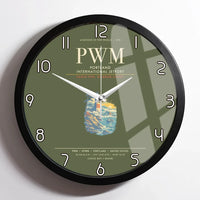 Thumbnail for Portland International Jetport PWM Wall-Clock Framed - Green Army
