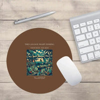 Thumbnail for VINTAGE G4407 - The Lagoon Night Fishing - Designed Mouse Pads design on brown round
