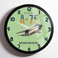 Thumbnail for A-7E Corsair II design on light green framed wall clock