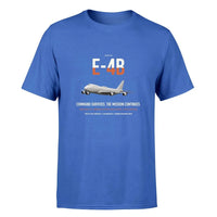 Thumbnail for E-4B Nightwatch design on blue double-side t-shirt, single-side print