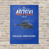 Thumbnail for Bell 407GXi vertical canvas print - no frame - blue background